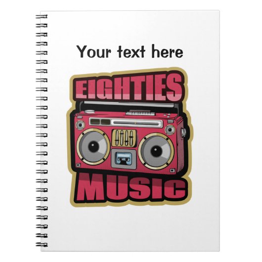 Carnet Eighties Music Stéréo (Devant)