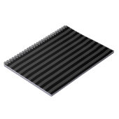 Carnet Elagnat Black & Smoky Black Vertical Stripes (Côté gauche)