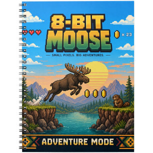 Carnet Élan, Pixel Art Rétro 8 Bits