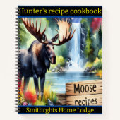 Carnet Élan près d'une cascade automnale tranquille (Devant)