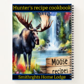 Carnet Élan près d'une cascade automnale tranquille (Dos)