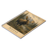 Carnet Élans Forêts Boréales VINTAGE (Côté gauche)