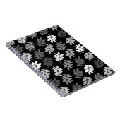 Carnet Elder Leaf Pattern Black White Grey (Côté Droit)