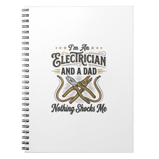 Carnet Electrician Dad Nothing Shocks Me Vintage Shirt De (Devant)