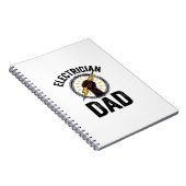 Carnet Electrician Dad Vintage Engraving Vector Shirt Des (Côté Droit)