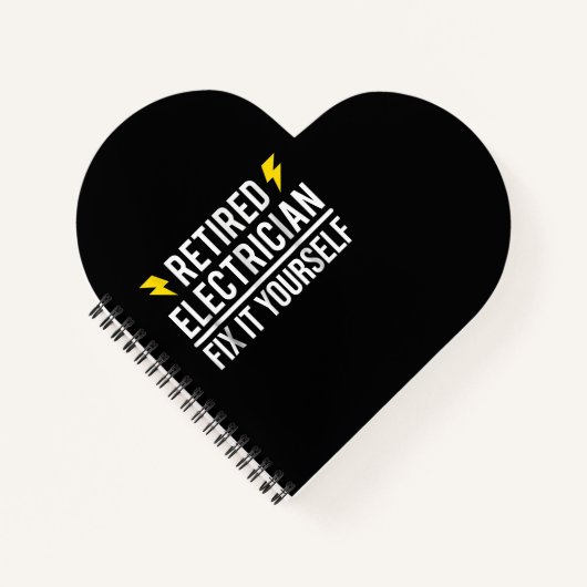 Carnet Electricien Retraité Réparez-Le Vous-Même Drôle Ca (Devant)