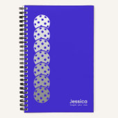 Carnet Électrique Blue Pickleball Gradient Personnel (Recto)