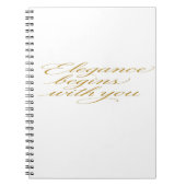 Carnet Elegance Begins With You – Spiral Photo Notebook (Devant)