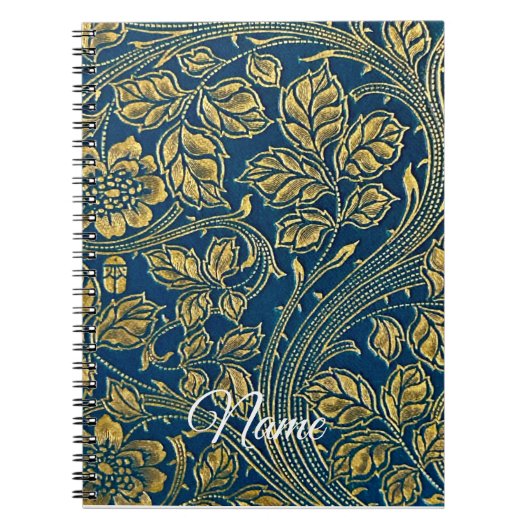 Carnet Élégance Bleu Doré (Devant)