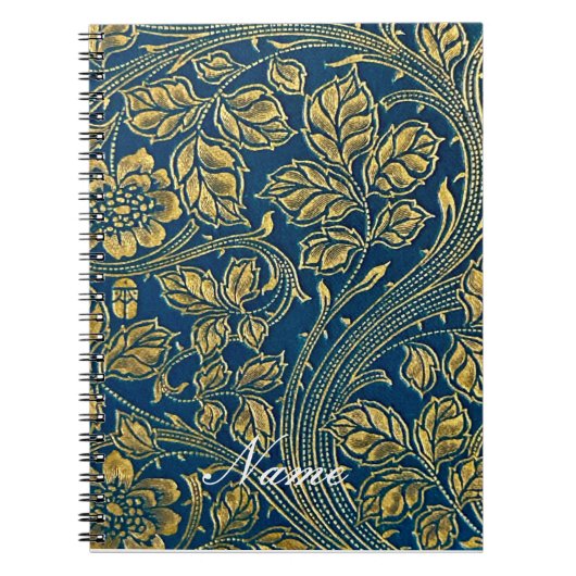 Carnet Elégance bleu or (Devant)