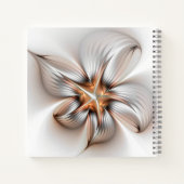 Carnet Élégance florale Art fractal abstrait moderne (Dos)