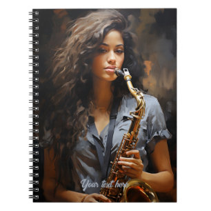 Carnet Elegance in Oil : Un saxophoniste dynamique