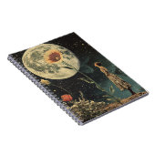 Carnet Élégance Lune - Femme avec Lune (Côté Droit)