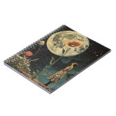 Carnet Élégance Lune - Femme avec Lune (Côté gauche)