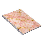 Carnet Élégance Marbre Or Rose (Côté Droit)