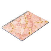 Carnet Élégance Marbre Or Rose (Côté gauche)