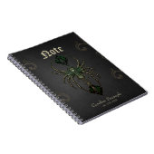 Carnet Élégance mécanique, l'araignée dans le noir. (Côté Droit)