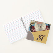 Carnet Élégance neutre avec accents multimédias Abstraits (Intérieur)