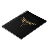 Carnet Élégance Noire Noir & Or (Côté gauche)