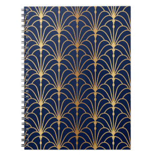 Carnet Elégance orientale : Motif de ventilateur d'or