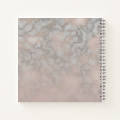 Carnet Élégance Rose Pâle et Gris Marbré (Dos)