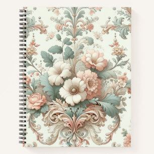 Carnet Élégance victorienne : Motifs pastel doux