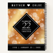 Carnet Élégant 22e anniversaire de Mariage de cuivre (Dos)