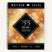 Carnet Élégant 22e anniversaire de Mariage de cuivre (Devant)