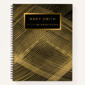 Carnet Elégant 2in1 Luxe Gold Carte de visite noir & (Devant)