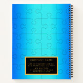 Carnet Élégant 2u1 Royal Blue Metal Carte de visite & (Dos)