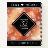 Carnet Élégant 32ème anniversaire de Mariage de bronze (Dos)