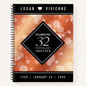 Carnet Élégant 32ème anniversaire de Mariage de bronze (Devant)