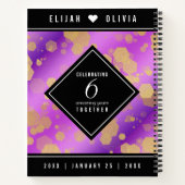 Carnet Élégant 6ème anniversaire de Mariage d'Améthyste (Dos)