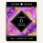 Carnet Élégant 6ème anniversaire de Mariage d'Améthyste (Devant)