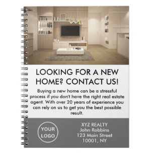 Carnet Élégant Agent immobilier Promotionnel Personnalisé