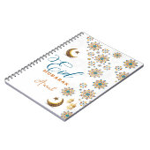 Carnet Élégant Aïd Moubarak Calligraphie Lune Étoiles (Côté gauche)