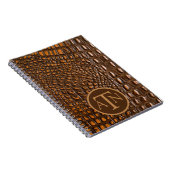 Carnet Élégant Alligator Monogramme de peau (Côté Droit)
