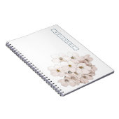 Carnet Élégant aquarelle florale blanche (Côté Droit)
