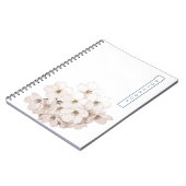 Carnet Élégant aquarelle florale blanche (Côté gauche)