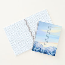 Élégant aquarelle florale bleue