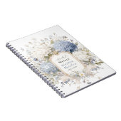 Carnet Élégant aquarelle hydrangea Royal Botanique Bride (Côté Droit)