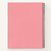 Carnet Elégant aquarelle Peacock Monogramme rose (Dos)