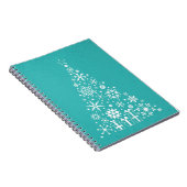 Carnet élégant arbre de Noël blanc et turquoise (Côté Droit)