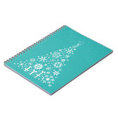 Carnet élégant arbre de Noël blanc et turquoise (Côté gauche)