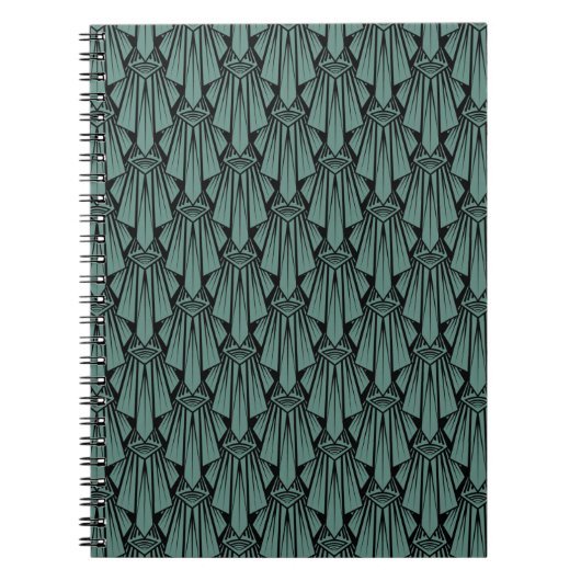 Carnet Élégant art sombre déco éléments géométriques abst (Devant)