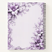 Carnet élégant aux fleurs violettes (Dos)