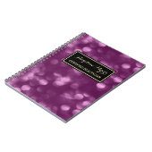 Carnet Elégant Beautician glamour violet Luxe Bokeh (Côté gauche)