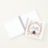 Carnet Elégant Bee Floral Heart Baby shower invité (Intérieur)
