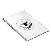 Carnet Élégant Bee Floral Newlyweds Nom Logo (Côté Droit)