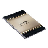 Carnet Elégant Beige Et Noir (Côté Droit)